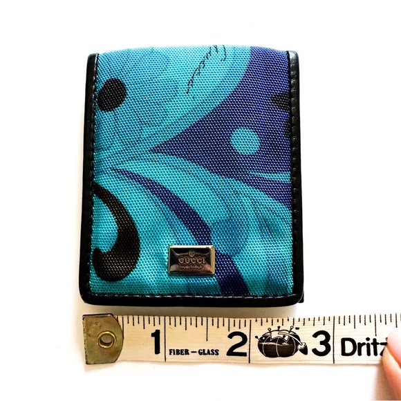 Tom Ford Gucci Turquoise Print Logo Condom Wallet Holder Collector’s Piece HTF - Picture 10 of 12